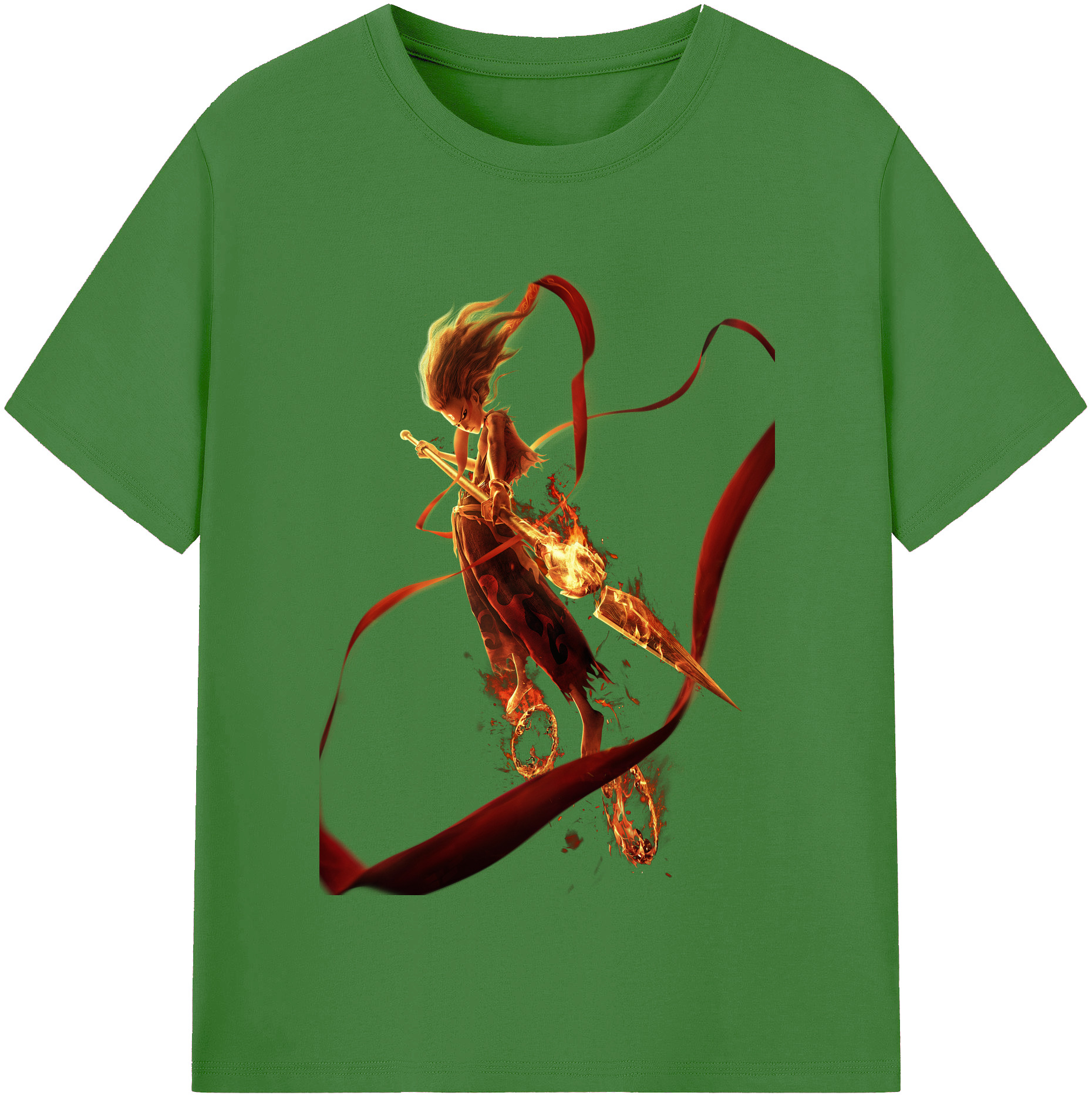 （画像用） Ne Zha 2 ナタ 魔童の大暴れ レディースカジュアルプリントTシャツ（綿100％）